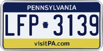 PA license plate LFP3139
