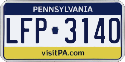 PA license plate LFP3140