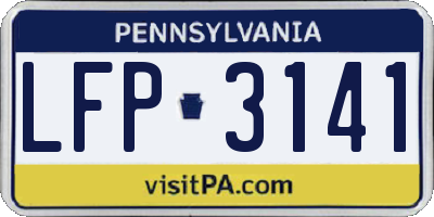 PA license plate LFP3141