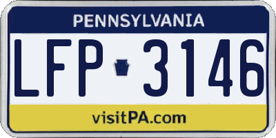 PA license plate LFP3146