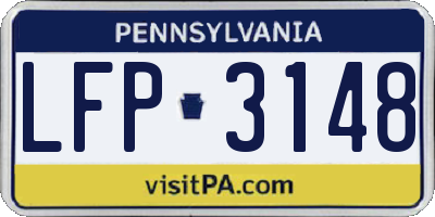 PA license plate LFP3148