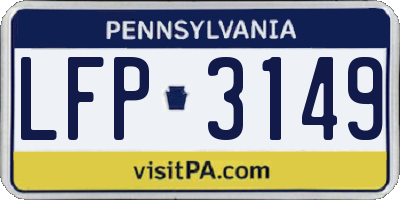 PA license plate LFP3149