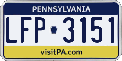 PA license plate LFP3151