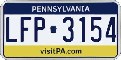 PA license plate LFP3154