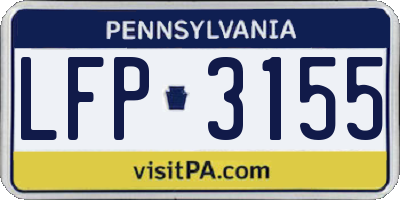 PA license plate LFP3155