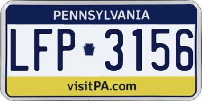 PA license plate LFP3156