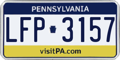 PA license plate LFP3157