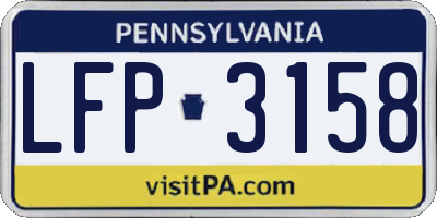 PA license plate LFP3158
