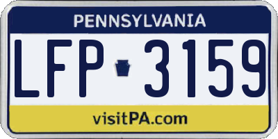 PA license plate LFP3159