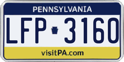 PA license plate LFP3160