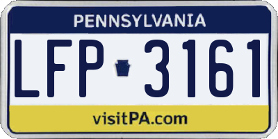 PA license plate LFP3161