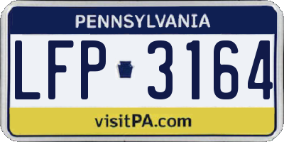 PA license plate LFP3164