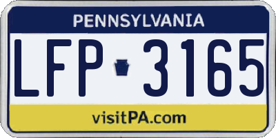 PA license plate LFP3165