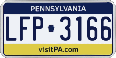 PA license plate LFP3166