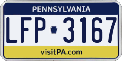 PA license plate LFP3167