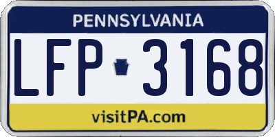 PA license plate LFP3168