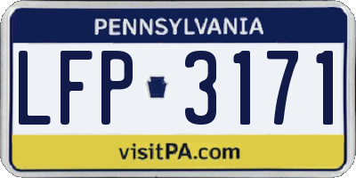 PA license plate LFP3171
