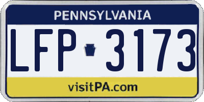 PA license plate LFP3173