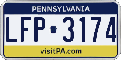 PA license plate LFP3174