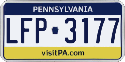 PA license plate LFP3177