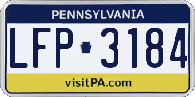 PA license plate LFP3184