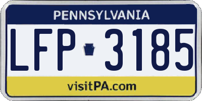 PA license plate LFP3185