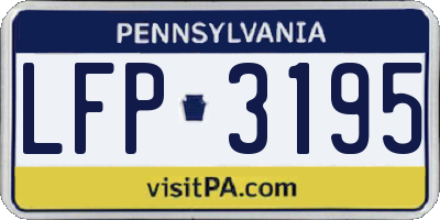 PA license plate LFP3195