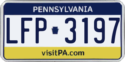 PA license plate LFP3197