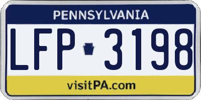 PA license plate LFP3198