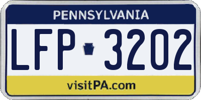 PA license plate LFP3202