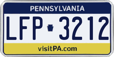 PA license plate LFP3212