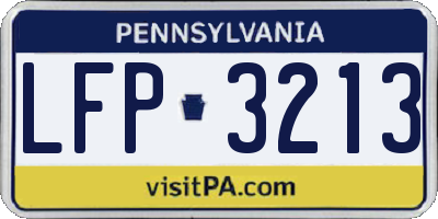 PA license plate LFP3213