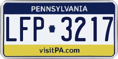 PA license plate LFP3217