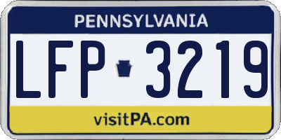 PA license plate LFP3219
