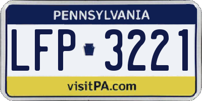 PA license plate LFP3221