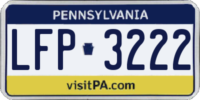 PA license plate LFP3222