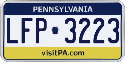 PA license plate LFP3223
