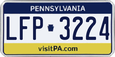 PA license plate LFP3224