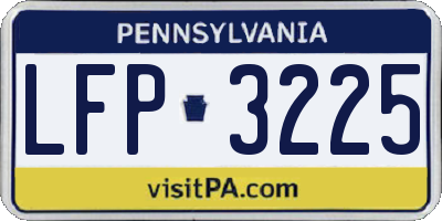 PA license plate LFP3225