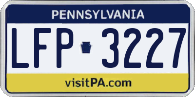 PA license plate LFP3227