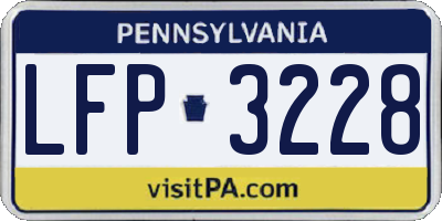 PA license plate LFP3228
