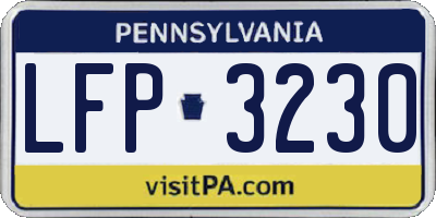 PA license plate LFP3230
