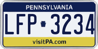 PA license plate LFP3234