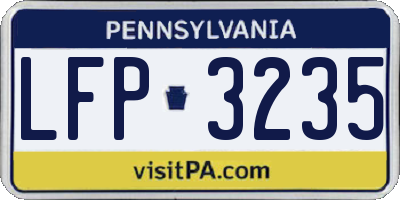 PA license plate LFP3235
