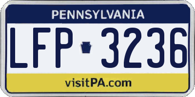 PA license plate LFP3236