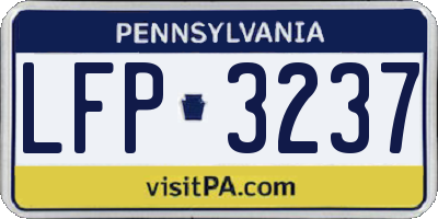 PA license plate LFP3237
