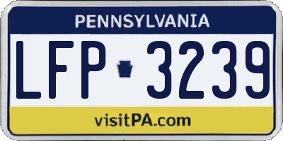 PA license plate LFP3239