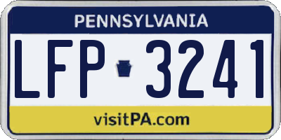 PA license plate LFP3241