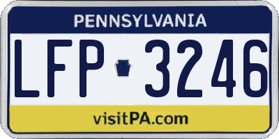 PA license plate LFP3246