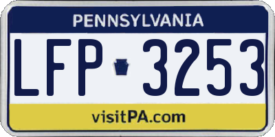 PA license plate LFP3253